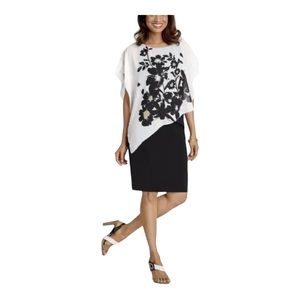 Monroe & Main Asymmetrical Black and White Dress